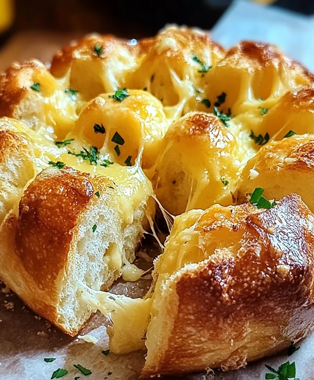 Käse Knoblauch Zupfbrot
